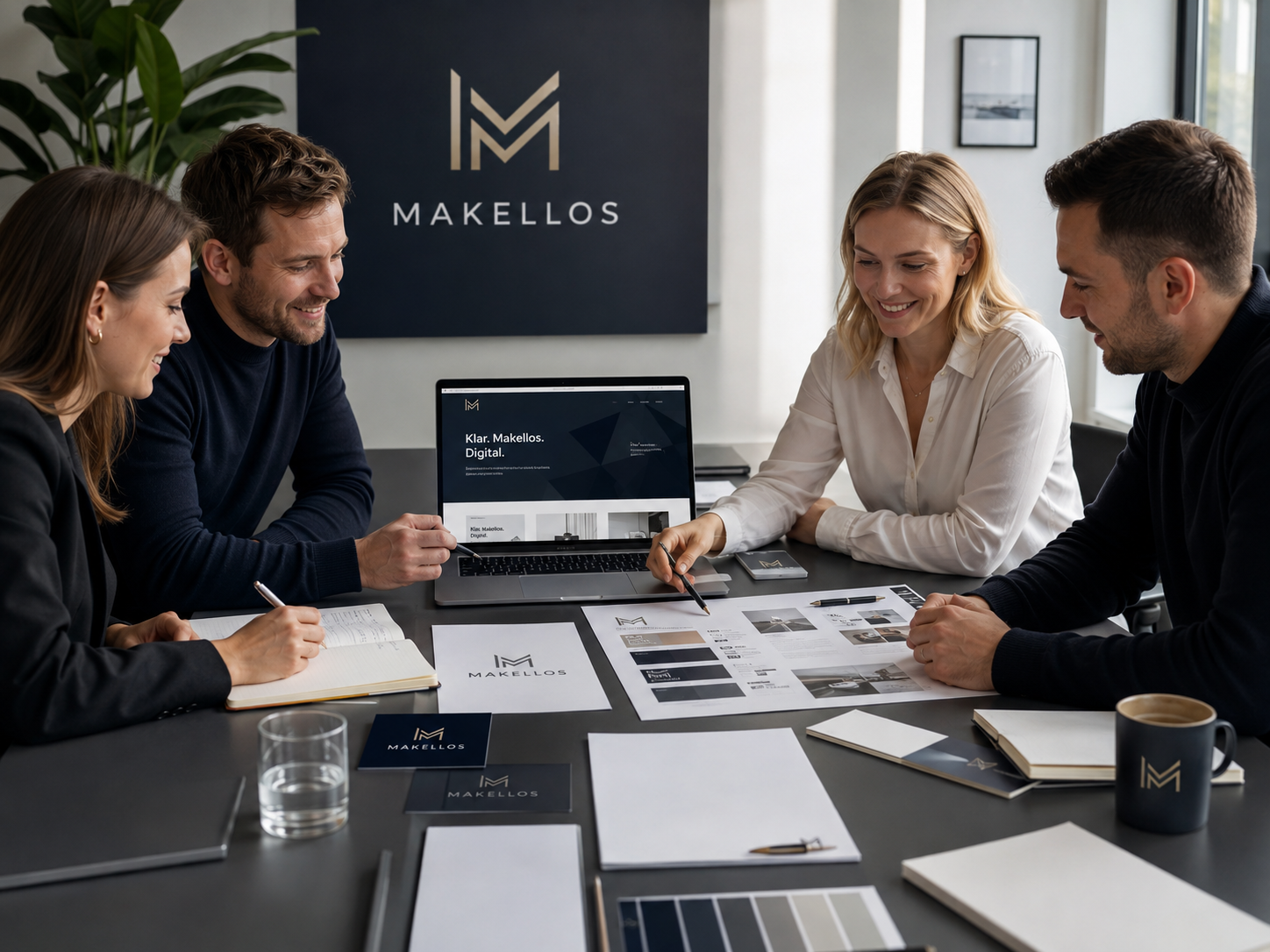 Gemeinsames Branding-Meeting bei Makellos